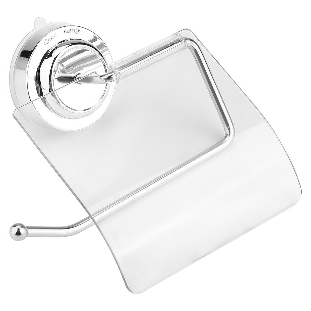Waterproof Toilet Paper Holder with Strong Suction Cups - Space Saving Bathroom Tissue Roll Stand for Home, Hotel & RV - Durable Bathroom Storage Organizer for Toilet Paper, Paper Towels & Wipes (Perfect for Small Bathrooms & Tight Spaces)