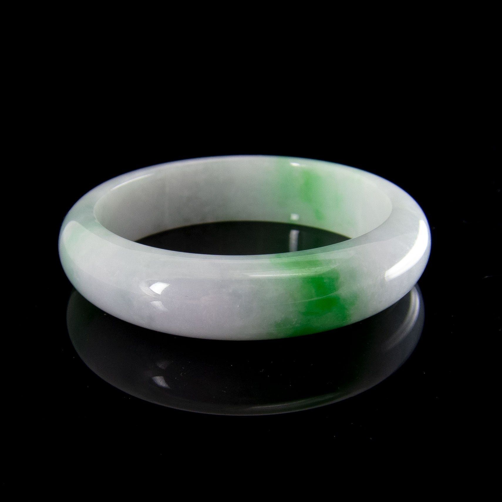 Natural Green Jade Bangle Bracelet for Women - Handcrafted Genuine Jade Stone Bangle for Healing, Luck & Protection - Perfect for Meditation, Yoga & Spiritual Gifts