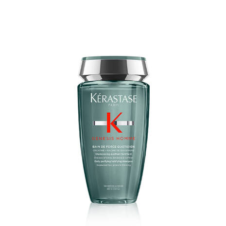 Genesis Homme Bain De Force Daily Shampoo for Men - Strengthening & Volumizing Hair Care - Perfect for Daily Use at Home, Gym, or Travel