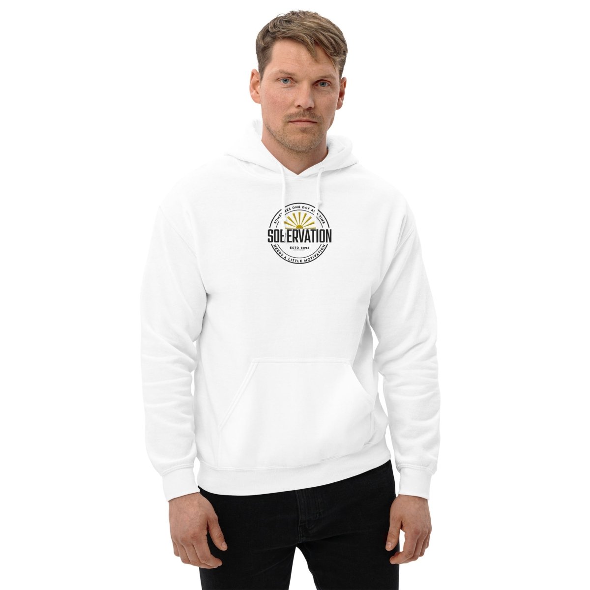 Sobervation Logo Embroidered Unisex Hoodie - Comfortable Pullover Sweatshirt for Men & Women | Perfect for Casual Wear, Gym, and Outdoor Activities