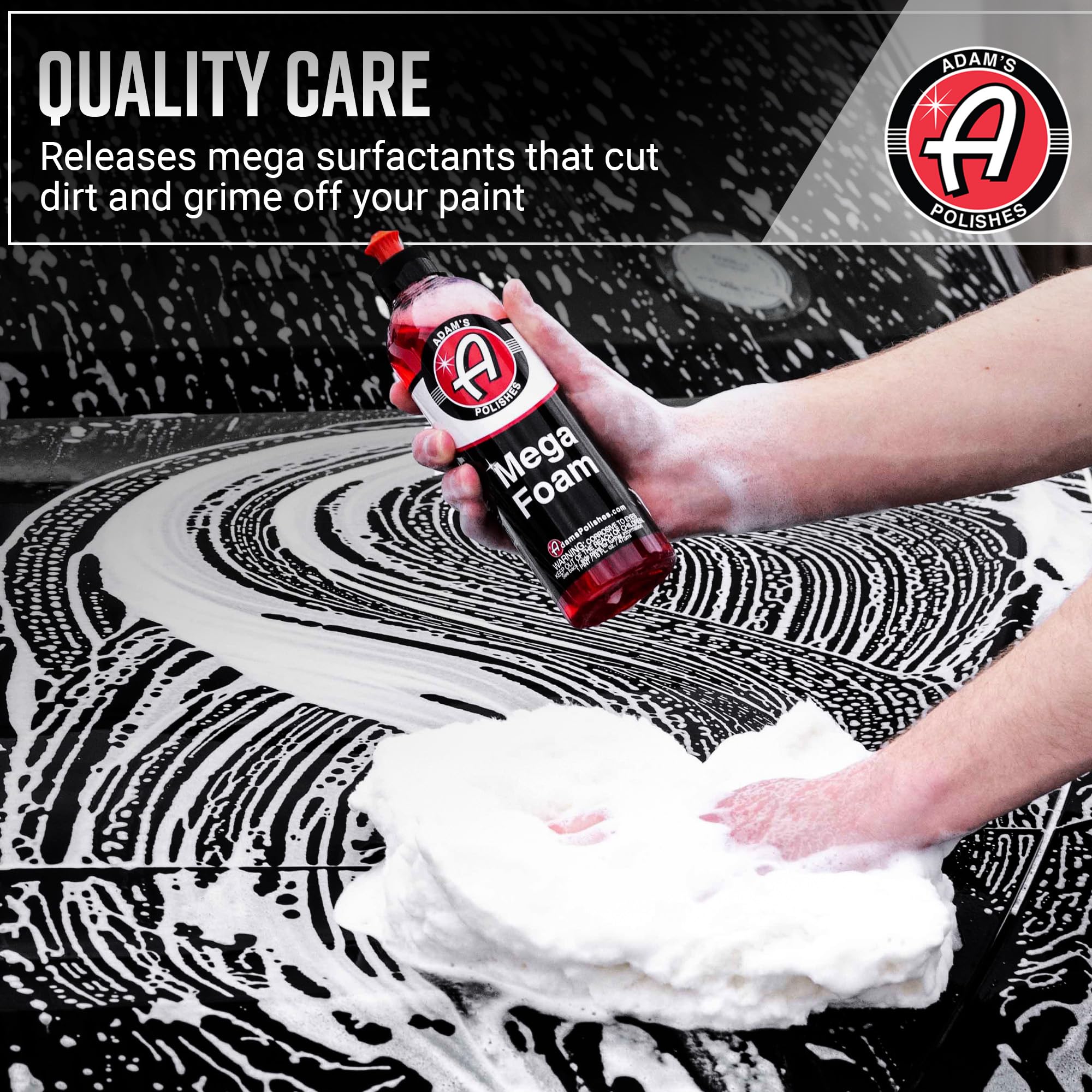 Adam’s Mega Foam (5 Gallon) - pH Neutral Car Wash Soap Concentrate for Bucket, Foam Cannon & Foam Gun | Safe for Wax, Sealant & Ceramic Coating | Perfect for Detailing, Auto Wash & Professional Use