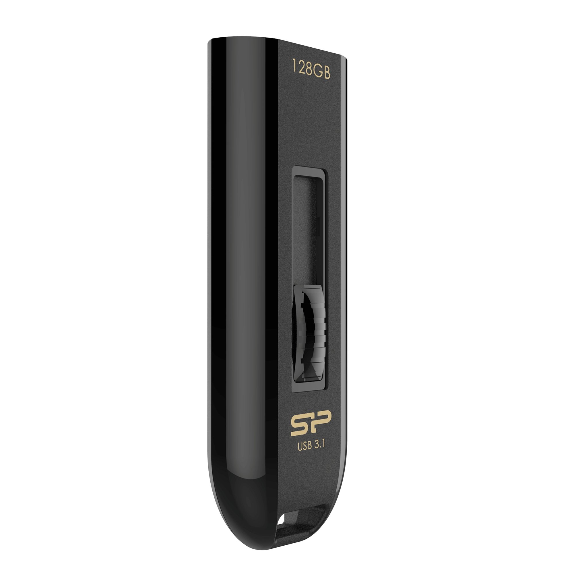 128GB USB 3.1 Flash Drive with Sliding Design - High Speed Data Transfer for PC, Laptop, Mac - Perfect for Work, School, and File Backup (Black, SP128GBUF3B21V1K)
