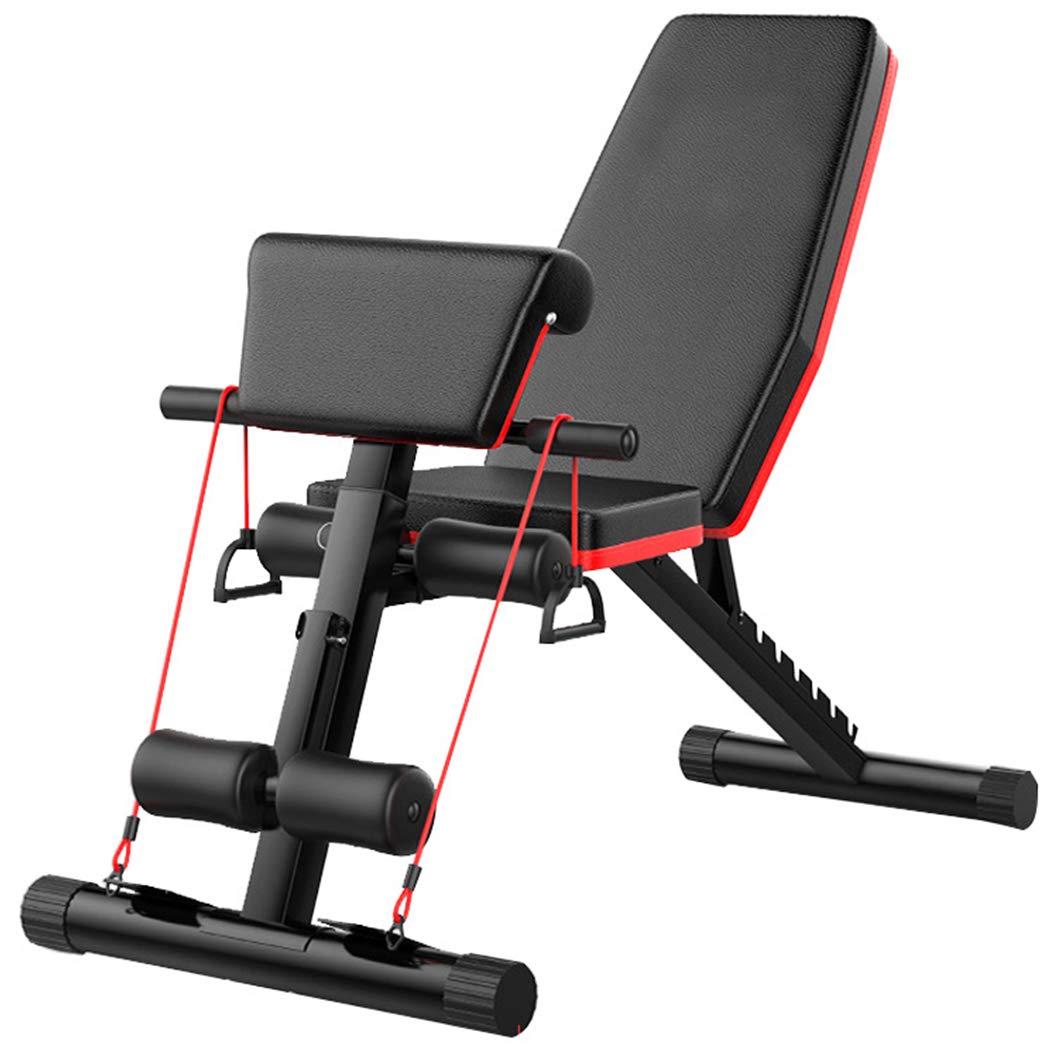 ZZLYY Adjustable Weight Bench Press Bar with Weights - Home Gym Equipment for Full Body Workout, Strength Training & Ab Exercises | Perfect for Home Fitness, Muscle Building & Cross Training