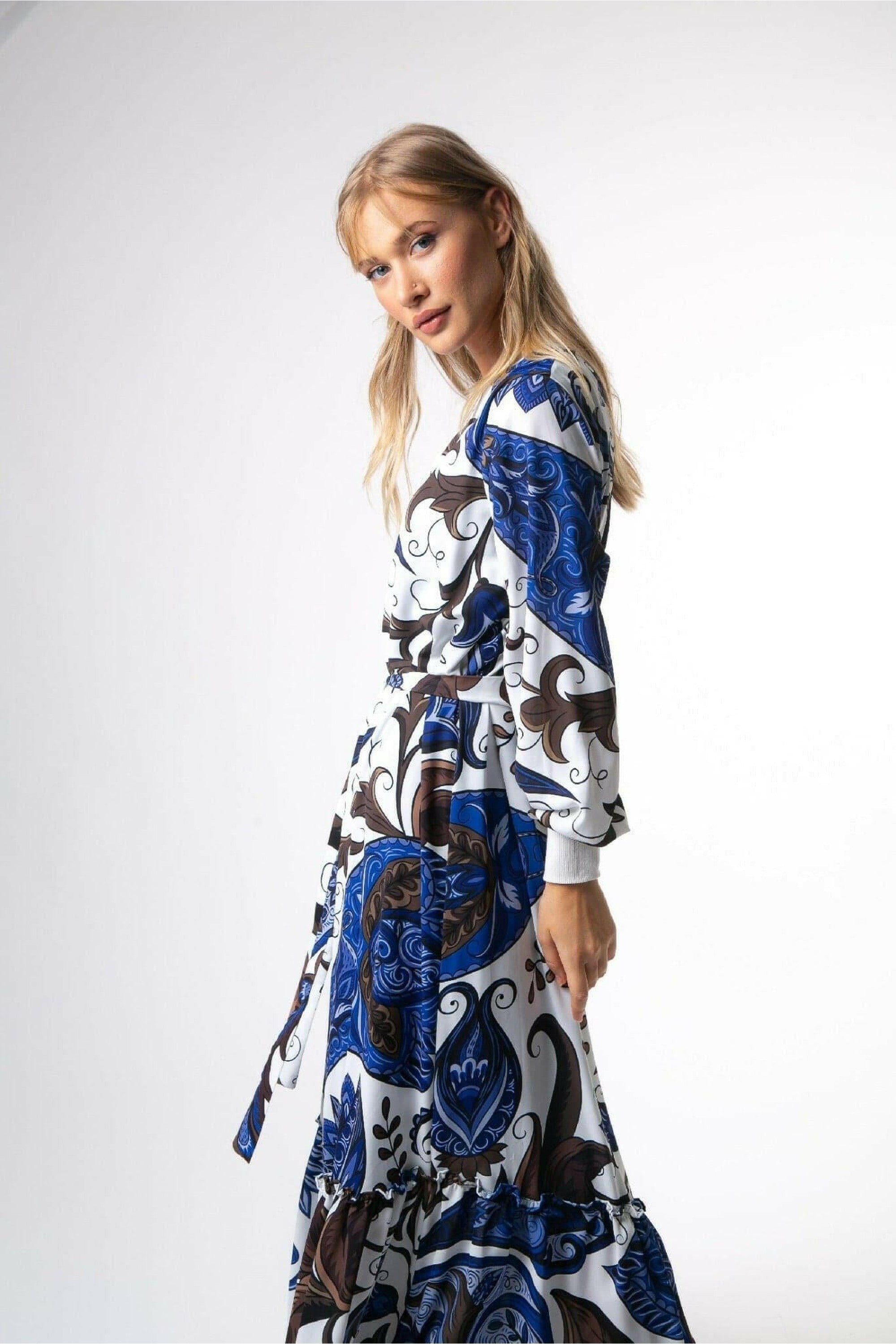 Nuri Women's Maxi Dress with Long Sleeves - Flowy Boho Summer Dress for Beach, Vacation & Casual Wear