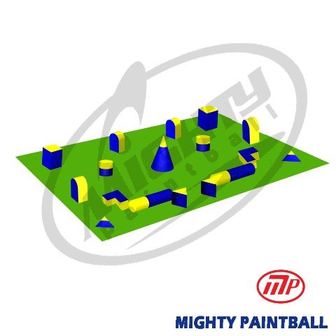 MP-ST-3MAN Paintball Bunker Set - 3 Player Standard Field Kit for Outdoor Airsoft & Tactical Training | Perfect for Team Practice, Scenario Games and Backyard Battles