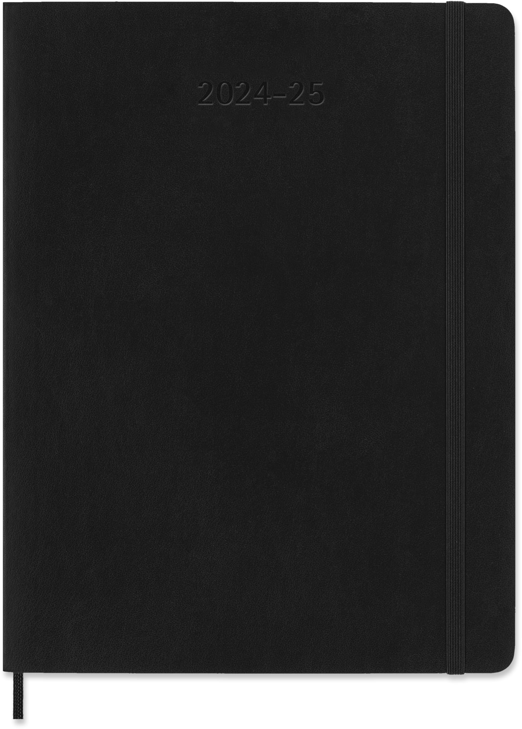 Moleskine 2024-2025 Weekly Planner - 18 Month Calendar with Notes Section, Soft Cover & Elastic Closure, Extra Large 19x25cm, Black - Perfect for Work, School & Personal Organization