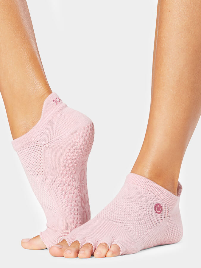 ToeSox Low Rise Half Toe Grip Socks for Women - Non-Slip Yoga Socks with Toe Separation - Perfect for Yoga, Pilates, Barre & Home Workouts