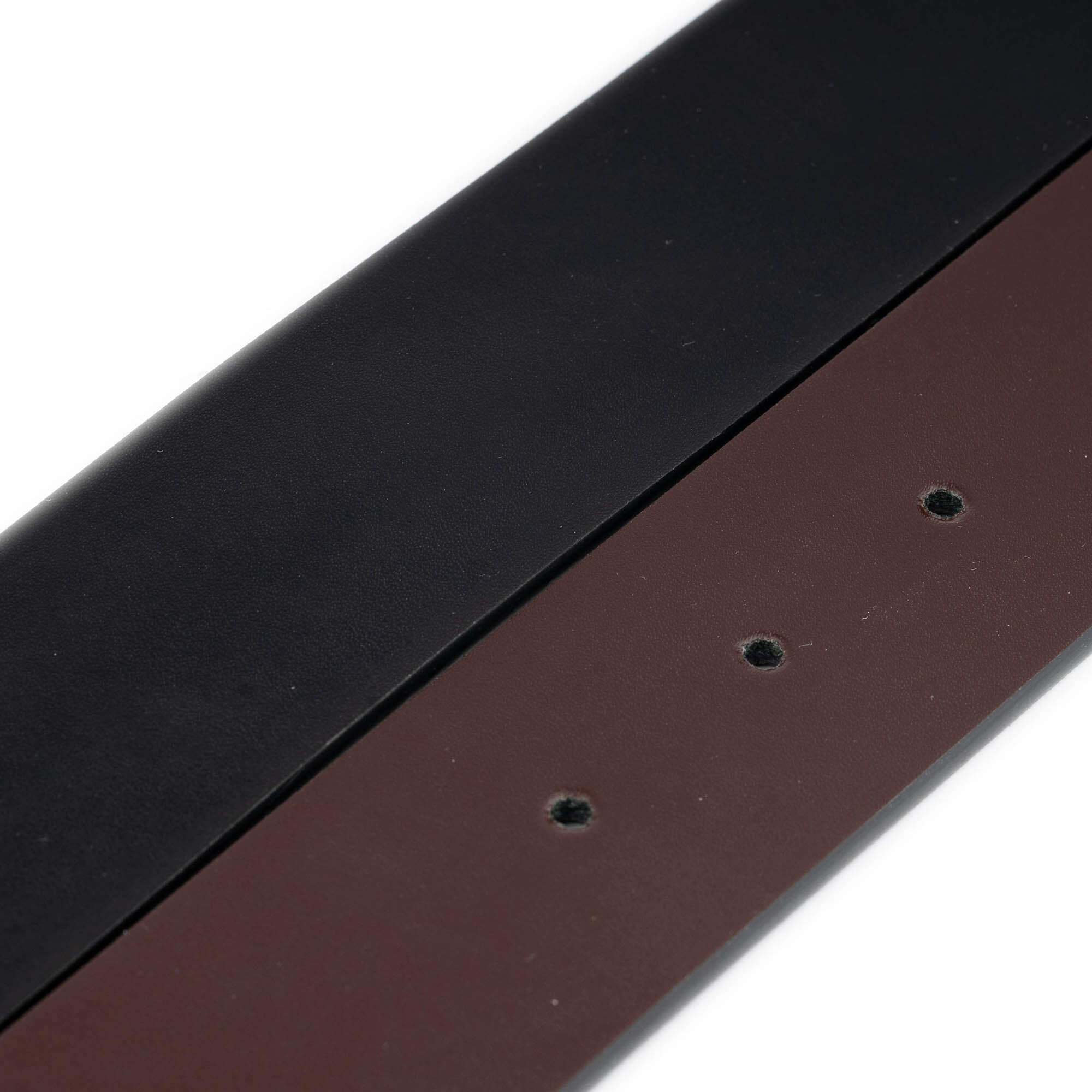 3.5cm Reversible Black & Brown Vegan Leather Belt Strap for Men - Compatible with Montblanc Buckles - Replacement Strap for Dress & Casual Wear