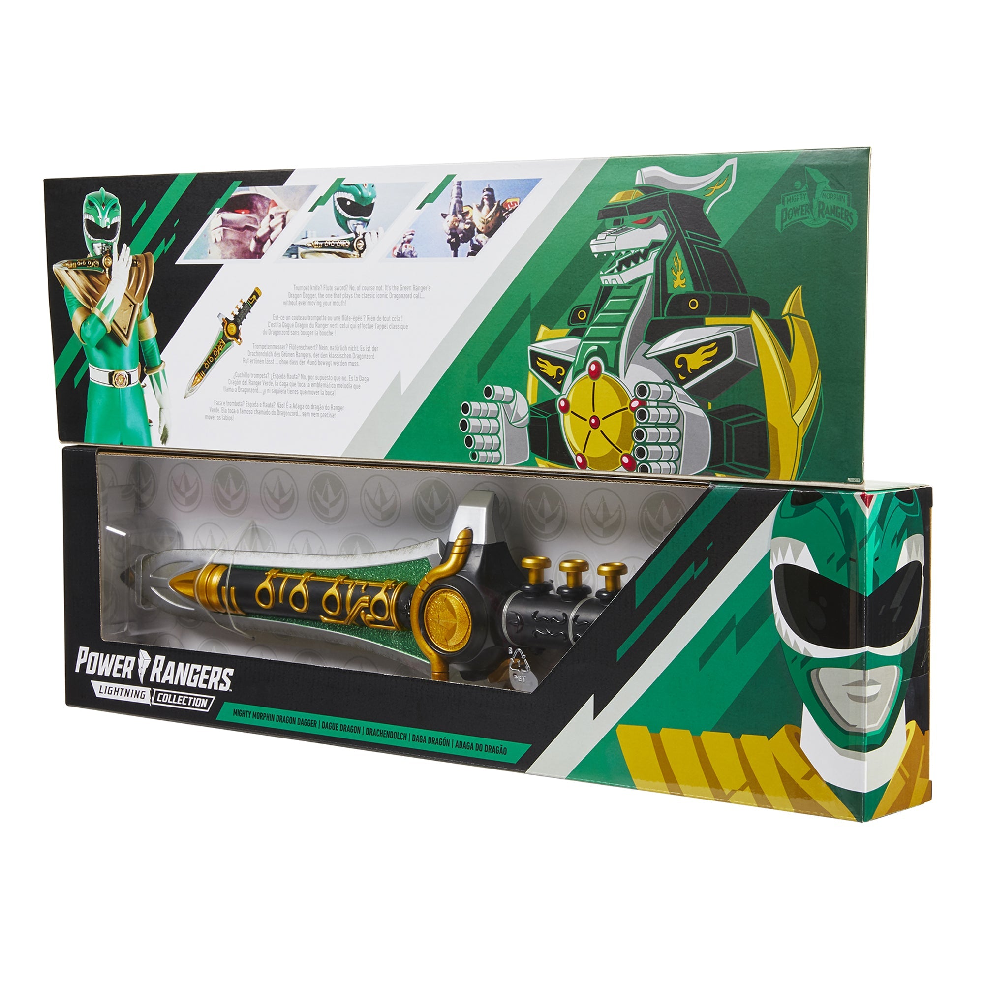 Power Rangers Lightning Collection Mighty Morphin Dragon Dagger - Roleplay Toy for Kids & Collectors - Perfect for Cosplay, Halloween Costumes & Display