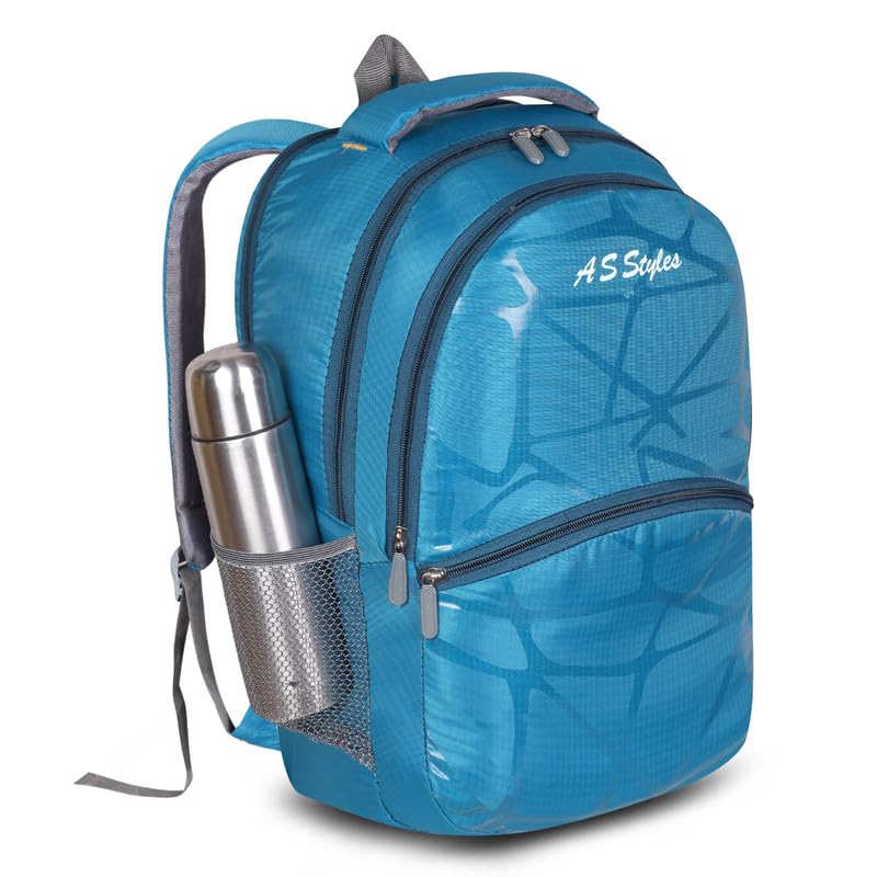 AS STYLES Waterproof Polyester Backpack for Laptop - Lightweight & Durable Travel Backpack for Men, Women, Teens - Perfect for School, College, Office & Outdoor Activities