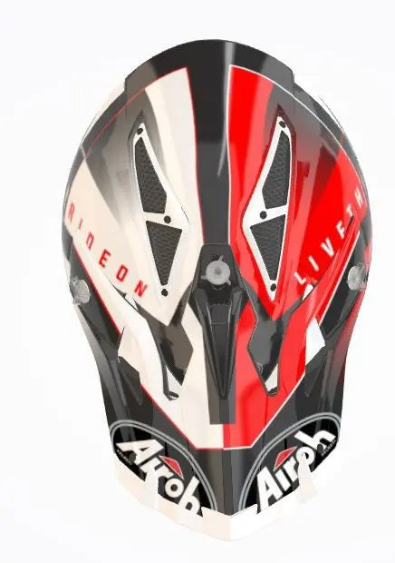 Airoh Aviator Ace Amaze Gloss Red Motorcycle Helmet - Lightweight DOT Certified Full Face Helmet for Men & Women - Perfect for Street Biking, Racing & Urban Commuting