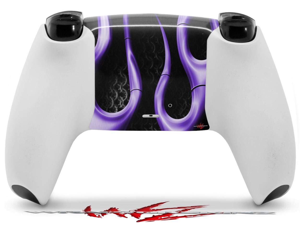 PS5 DualSense Controller Skin Wrap - Metal Flames Purple for Gaming Protection
