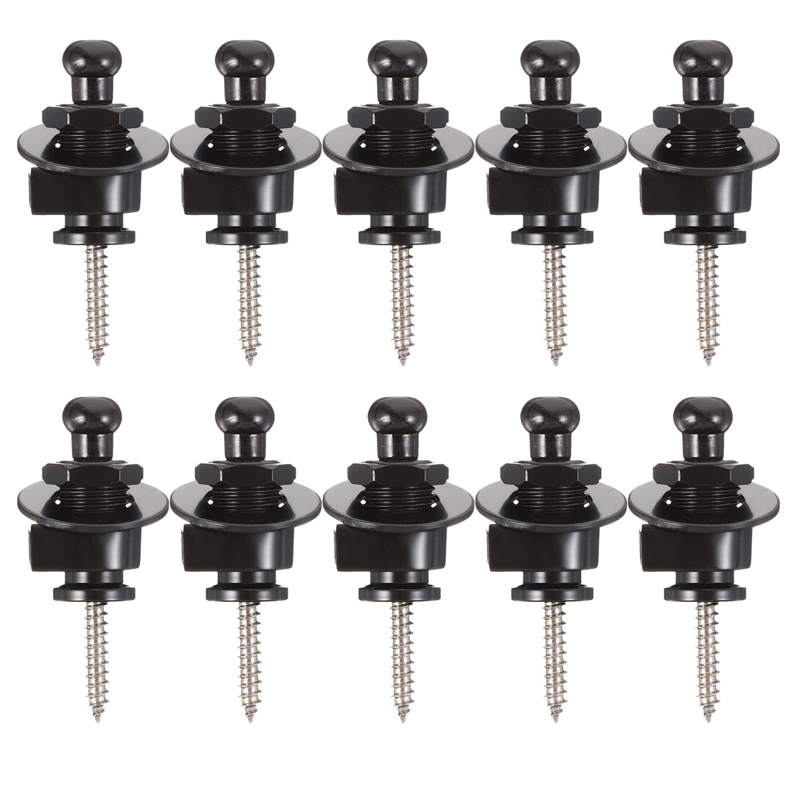 Milisten 10pcs Guitar Strap Buttons & Locks - Anti-Slip Bass Strap Pegs, Buckles & Nails for Secure Guitar Strap Attachment | Perfect for Electric/Acoustic Guitars & Bass Players On Stage or Studio