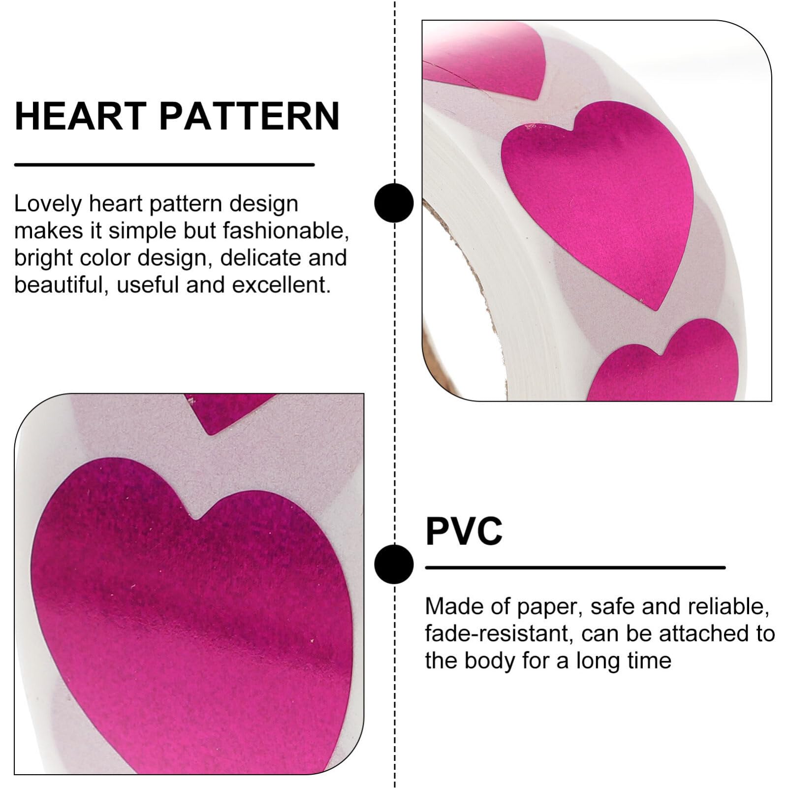 500pcs POPETPOP Tanning Stickers - Heart & Sun Design for Upholstery, Envelopes & Beds - Indoor & Outdoor Use, Pink & Purple Options - Perfect for DIY Crafts, Home Decor & Summer Tanning