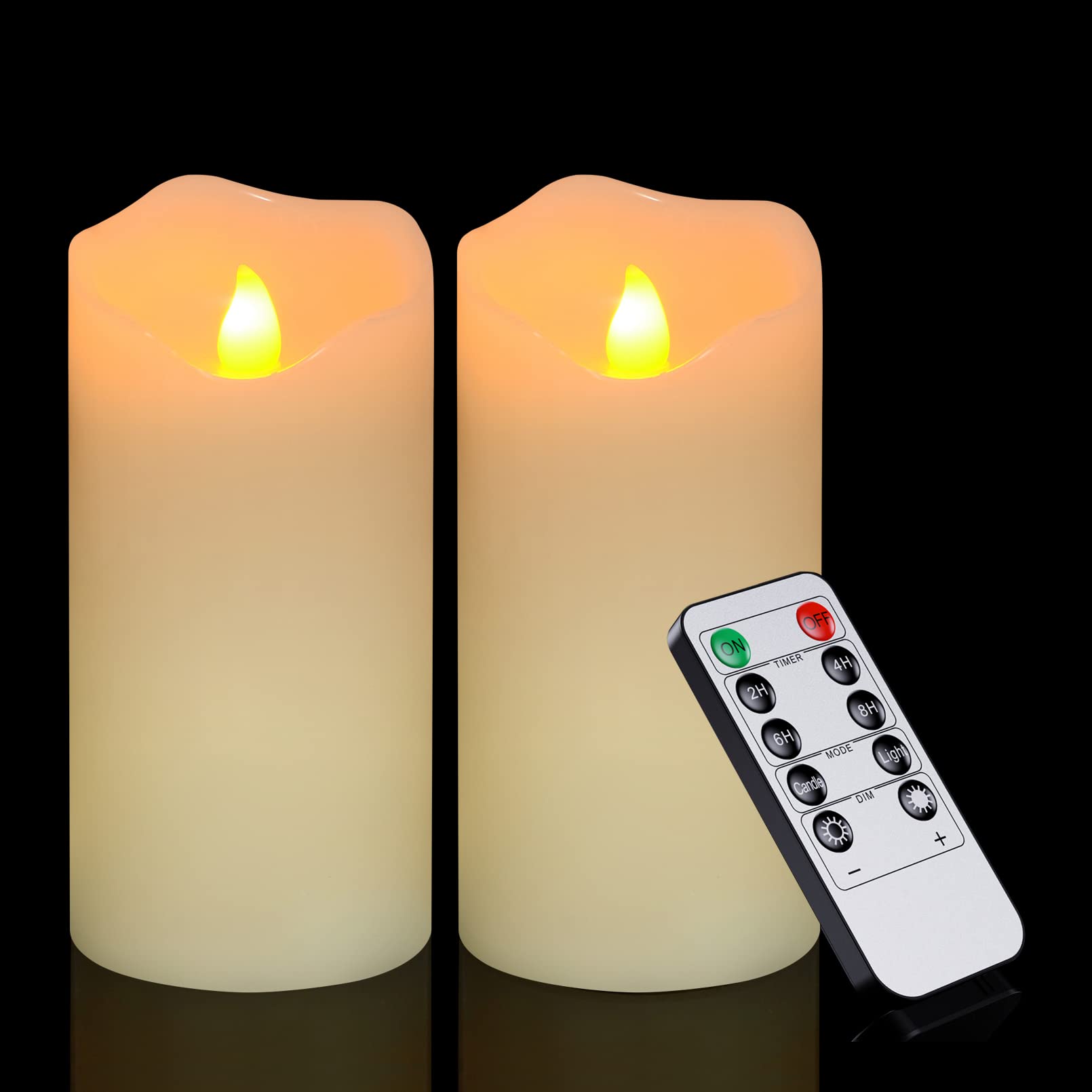 Flameless LED Pillar Candles - 6