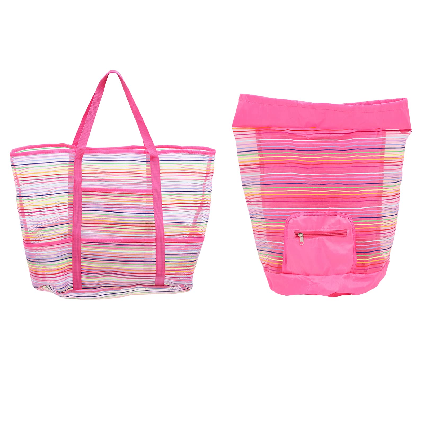 **Abaodam 2-Pack Mesh Beach Tote Bag & Backpack - Lightweight Sand-Resistant for Toys, Towels, Groceries - Perfect for Beach, Picnic, Pool & Kids Outdoor Play**