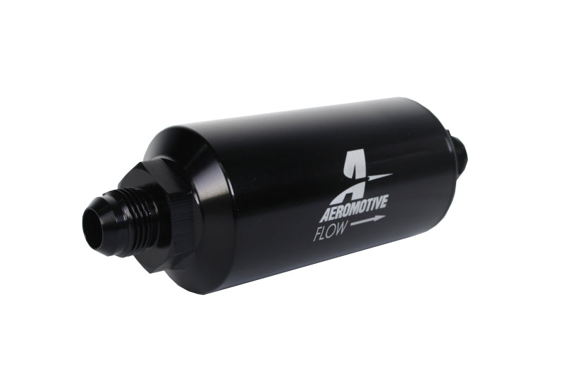 Aeromotive In-Line Fuel Filter (AN-08 Male) 100 Micron Stainless Steel Element - High Performance Fuel Filtration for Racing, Off-Road & Custom Automotive Applications