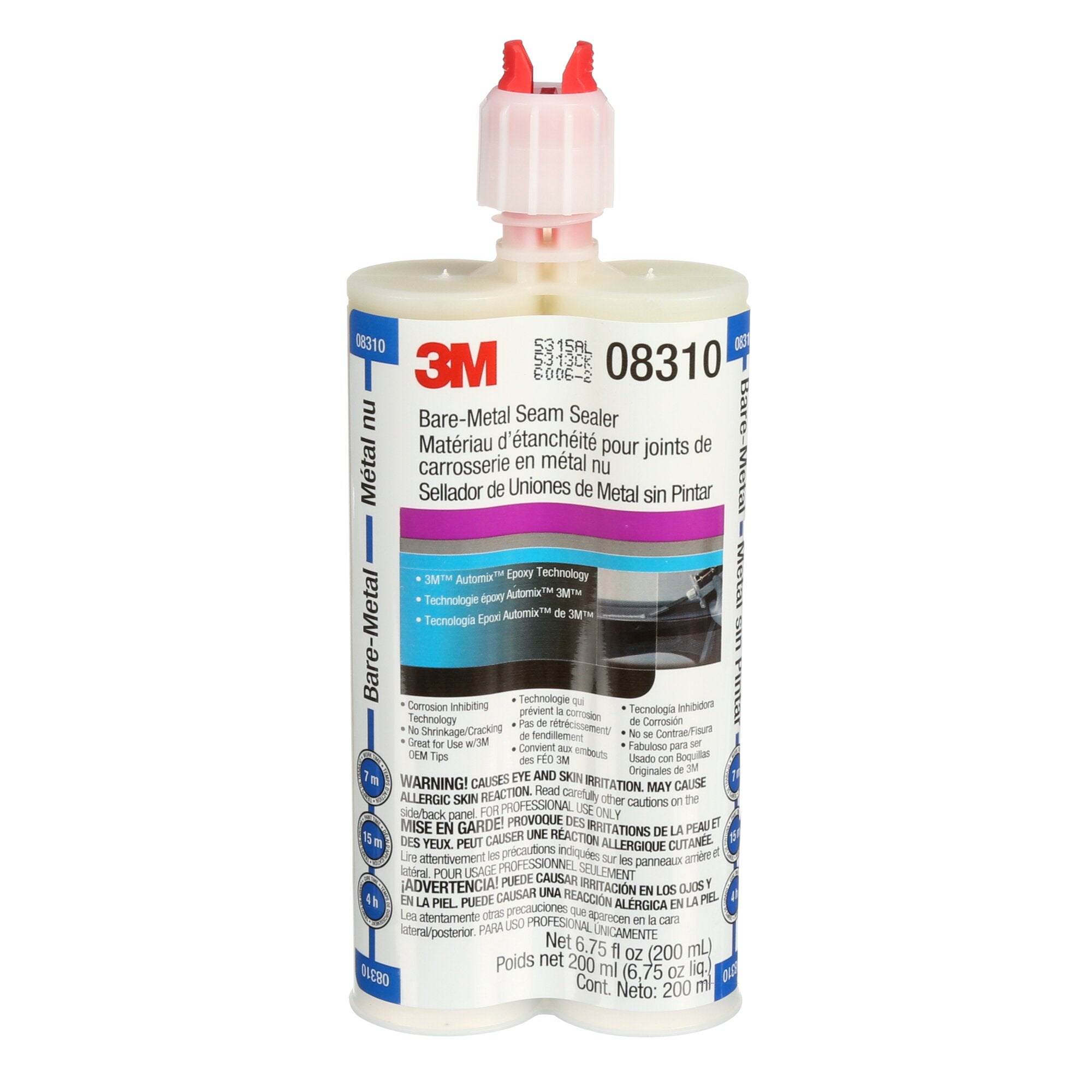 3M Bare Metal Seam Sealer 08310 - Beige Automotive Body Filler (200 mL Cartridge) for Car Restoration & DIY Auto Repair Projects