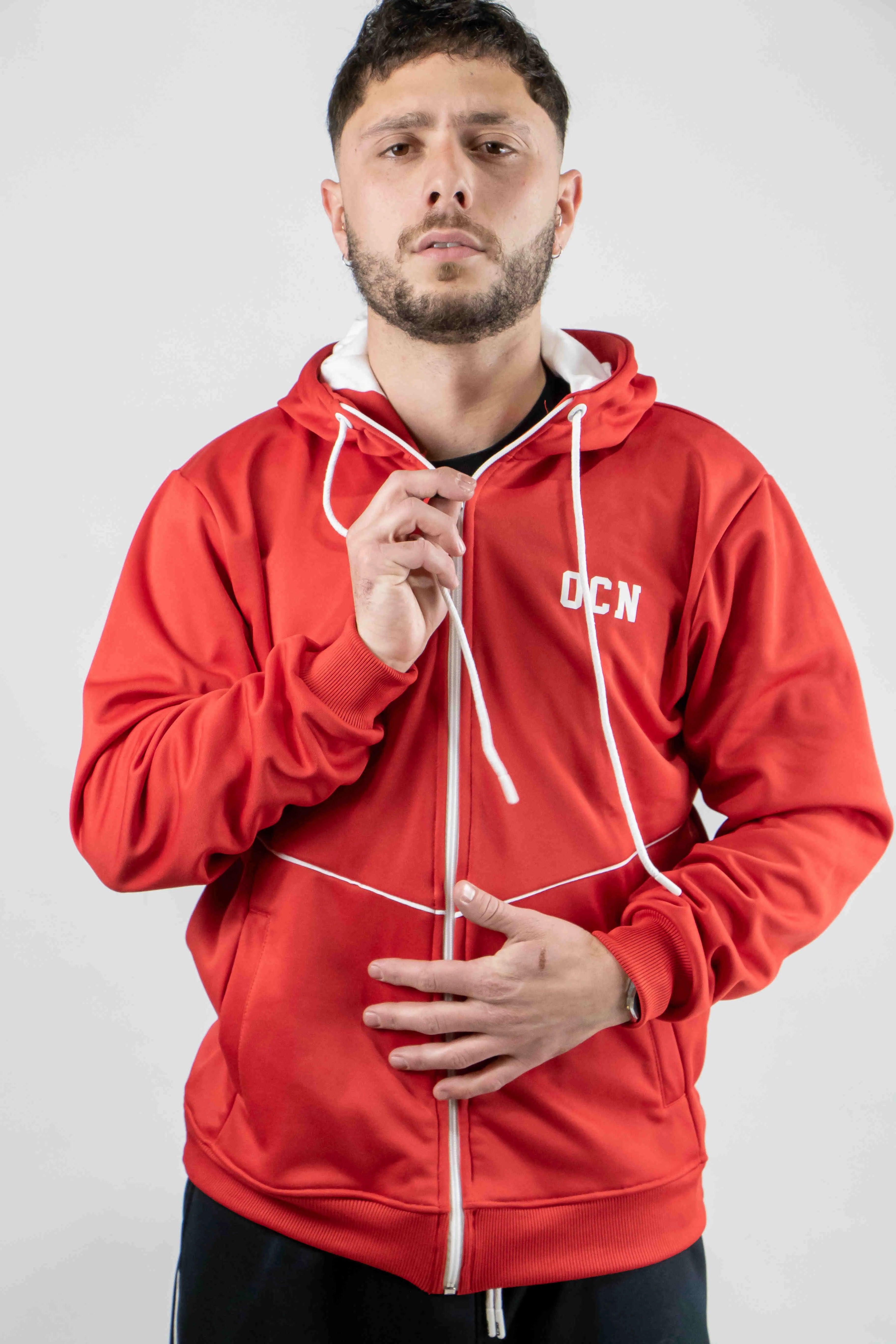 OCN H Lake Red Unixes Men's Waterproof Hiking Jacket - Lightweight & Breathable for Outdoor Adventures, Camping, and Travel