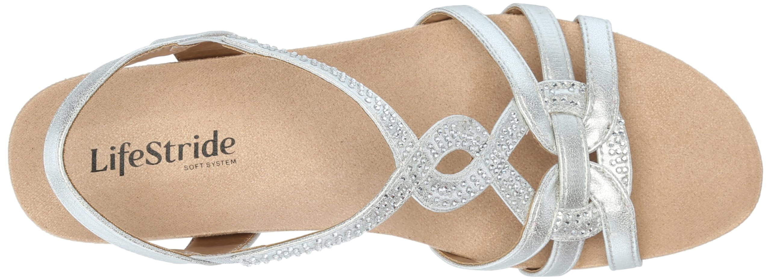 LifeStride Women's Monaco Strappy Wedge Sandals - Comfortable Summer Casual Shoes with Ankle Strap for Walking, Beach, Vacation & Outdoor Activities
