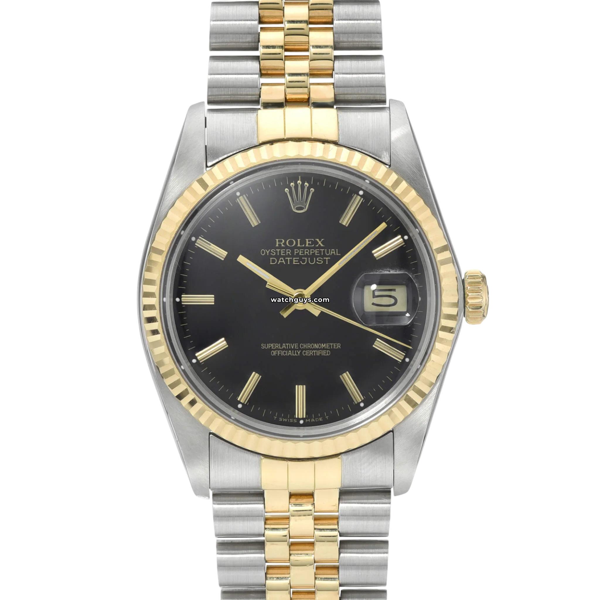 Rolex Datejust 16013 Men's Watch - Black Dial, Stainless Steel & Gold, Automatic Movement - Perfect for Business, Formal Events & Luxury Gifts