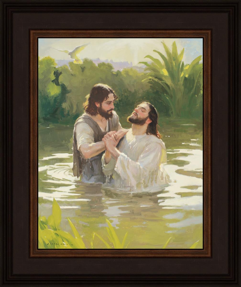 Baptism of The Savior - Religious Christian Wall Art for Home & Church Decor - Perfect for Baptism Ceremonies, Sunday School & Faith-Based Gifts