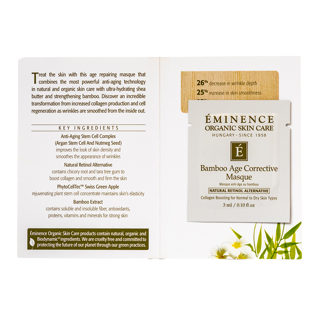 Eminence Organics Bamboo Age Corrective Face Mask - Anti-Aging Skincare for Wrinkles & Fine Lines - Spa Quality Treatment for Glowing Skin at Home