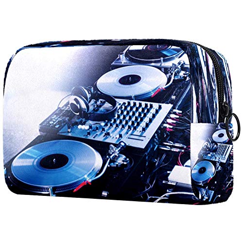 Professional DJ Mixer Headphones & Nightclub Cosmetic Bag - Travel Makeup Pouch Case Organizer for Women & Girls | Portable Toiletry Purse for Clubbing, Travel & Daily Use