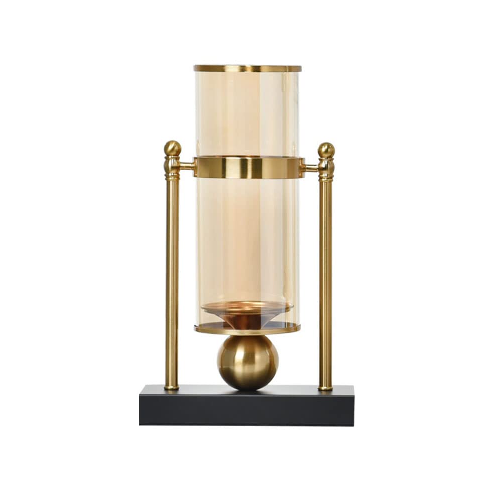 Handcrafted Glass Vase with Metal Stand - Modern Abstract Art Decor for Home, Office, Wedding & Holiday Parties - Perfect Gift Idea for Housewarming, Anniversary & Special Occasions - Elegant Centerpiece for Dining Table, Mantel or Shelf Display