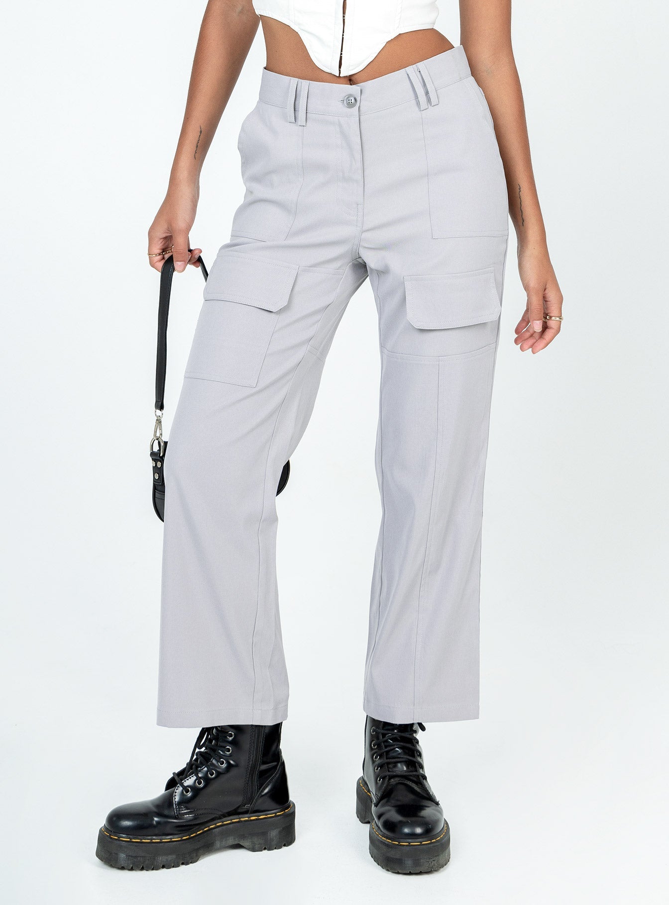 Men's As You Were Cargo Pants - Grey Casual Workwear for Outdoor Hiking & Travel