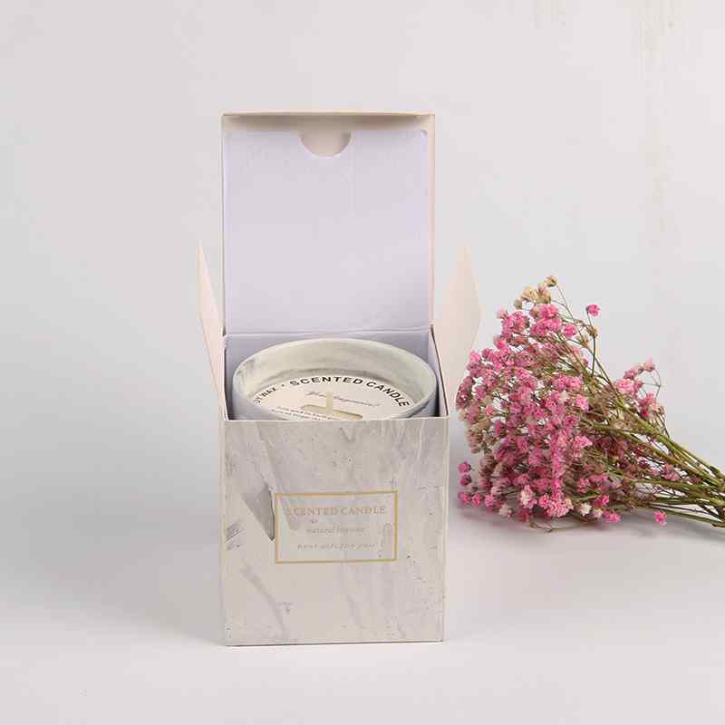 Premium Gray Ceramic Candle - Handmade Scented Soy Wax Candle for Home Decor, Relaxation & Romantic Ambiance | Perfect for Living Room, Bedroom, Bathroom & Gift Giving