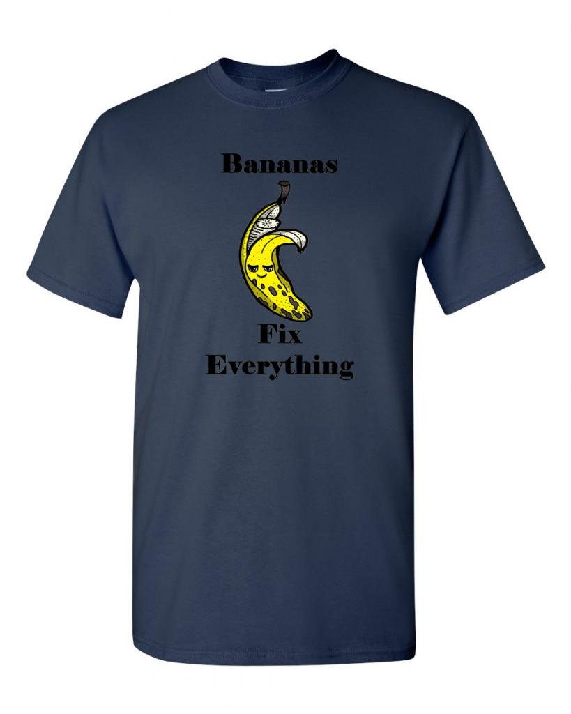 Bananas Fix Everything Funny Adult T-Shirt - Cool Graphic Tee for Casual Wear, Gifts & Everyday Outfits