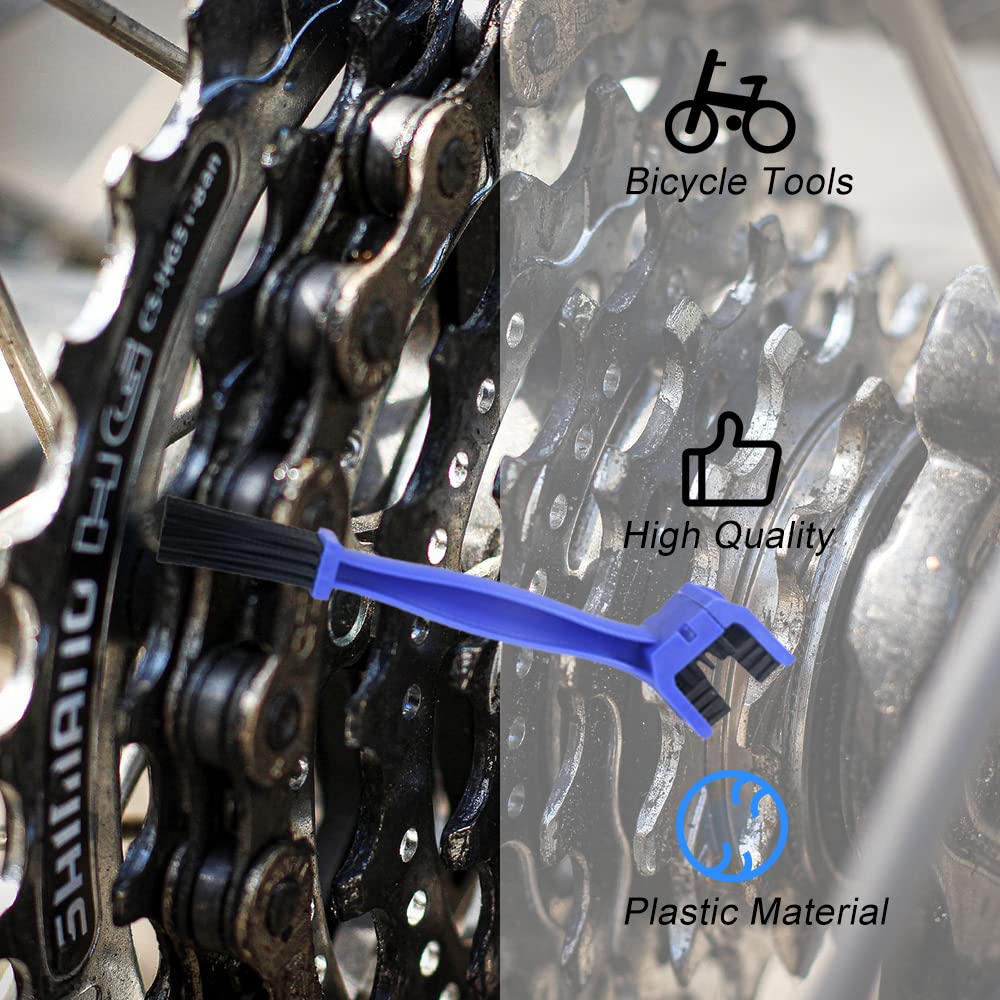 Motorcycle Chain Cleaner Brush - Bike Gear Cleaning Tool for Chains, Sprockets & Bicycle Parts | Durable Scrubber for Motorcycle & Bicycle Maintenance | Perfect for DIY Bike Cleaning & Chain Lubrication Prep