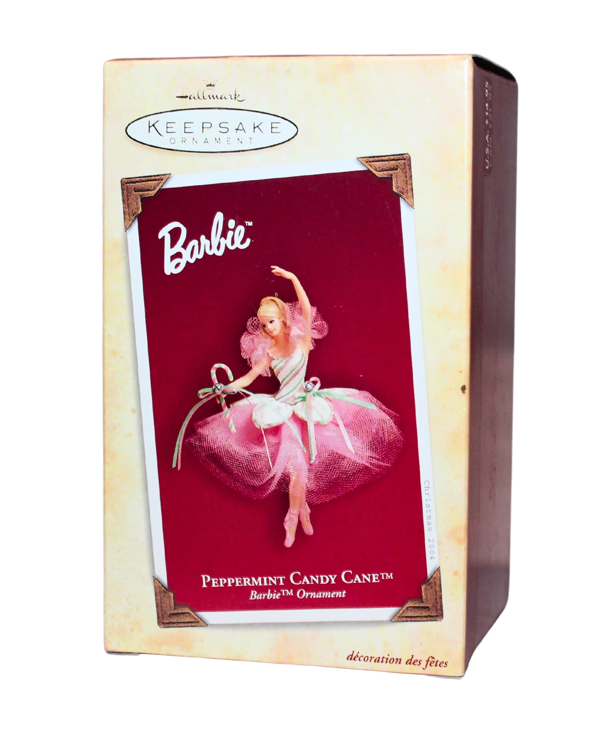 Hallmark 2004 Keepsake Ornament - Peppermint Candy Cane Barbie Doll - Christmas Tree Decor, Holiday Collectible, Gift for Barbie Fans - Perfect for Christmas Decorations, Collectors & Holiday Gifting