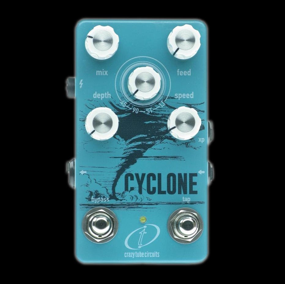 Crazy Tube Circuits Cyclone Phaser Guitar Effect Pedal - Vintage Analog Modulation for Electric Guitar - Perfect for Studio Recording & Live Performances
