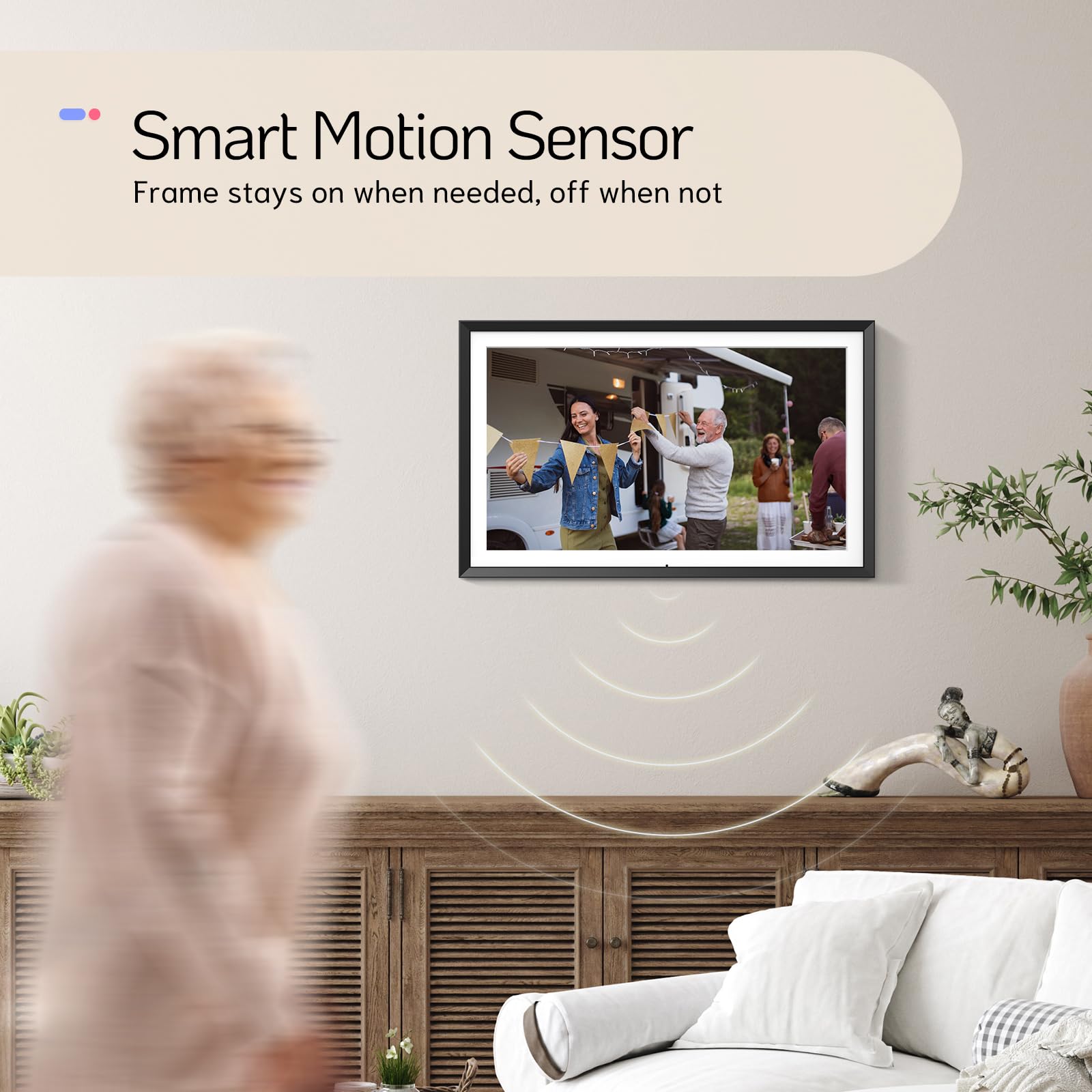 Nexfoto 15.6 Inch FHD Digital Picture Frame - 64GB Storage, WiFi & Remote Control, 1920x1080 IPS Touch Screen - Easy Photo Sharing via App - Perfect Gift for Mom, Dad, Family - Ideal for Home Decor, Office Display & Special Occasions