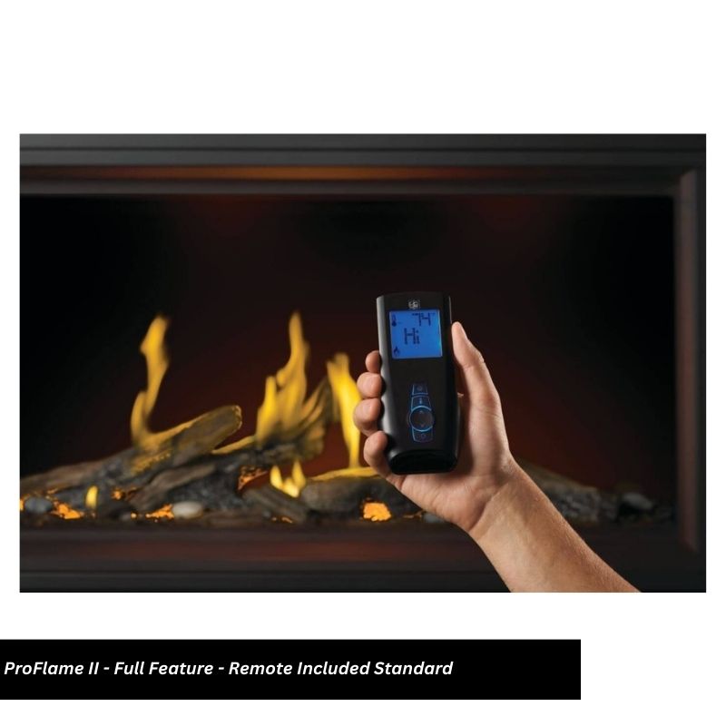 Napoleon Tall Vector 74 Inch Direct Vent Linear Gas Fireplace with Realistic Luminous Logs - Perfect for Living Rooms, Bedrooms & Modern Home Heating