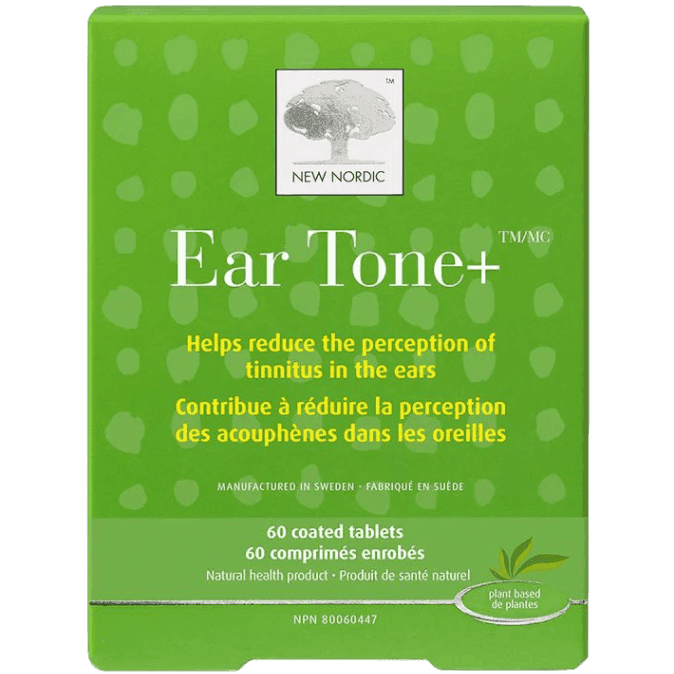 New Nordic Ear Tone+ 60 Coated Tablets for Tinnitus Relief & Ear Health Support - Natural Supplement for Ringing Ears & Hearing Wellness