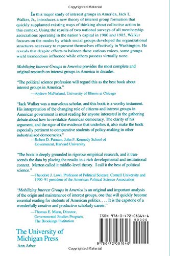 Mobilizing Interest Groups in America: Patrons, Professions, and Social Movements - Political Science Book for Activists, Researchers & Students | Perfect for Academic Studies, Policy Analysis & Social Movement Research