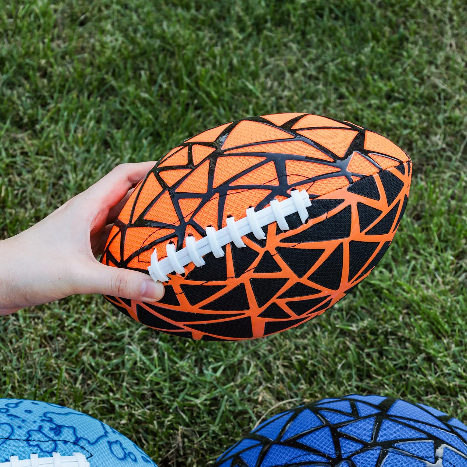 **Inflatable Football Toys for Kids - 9.3 Inch Water Football for Pool, Beach & Outdoor Games - Strong Grip, Fun Party Favors for Super Bowl, Summer & Backyard Play**