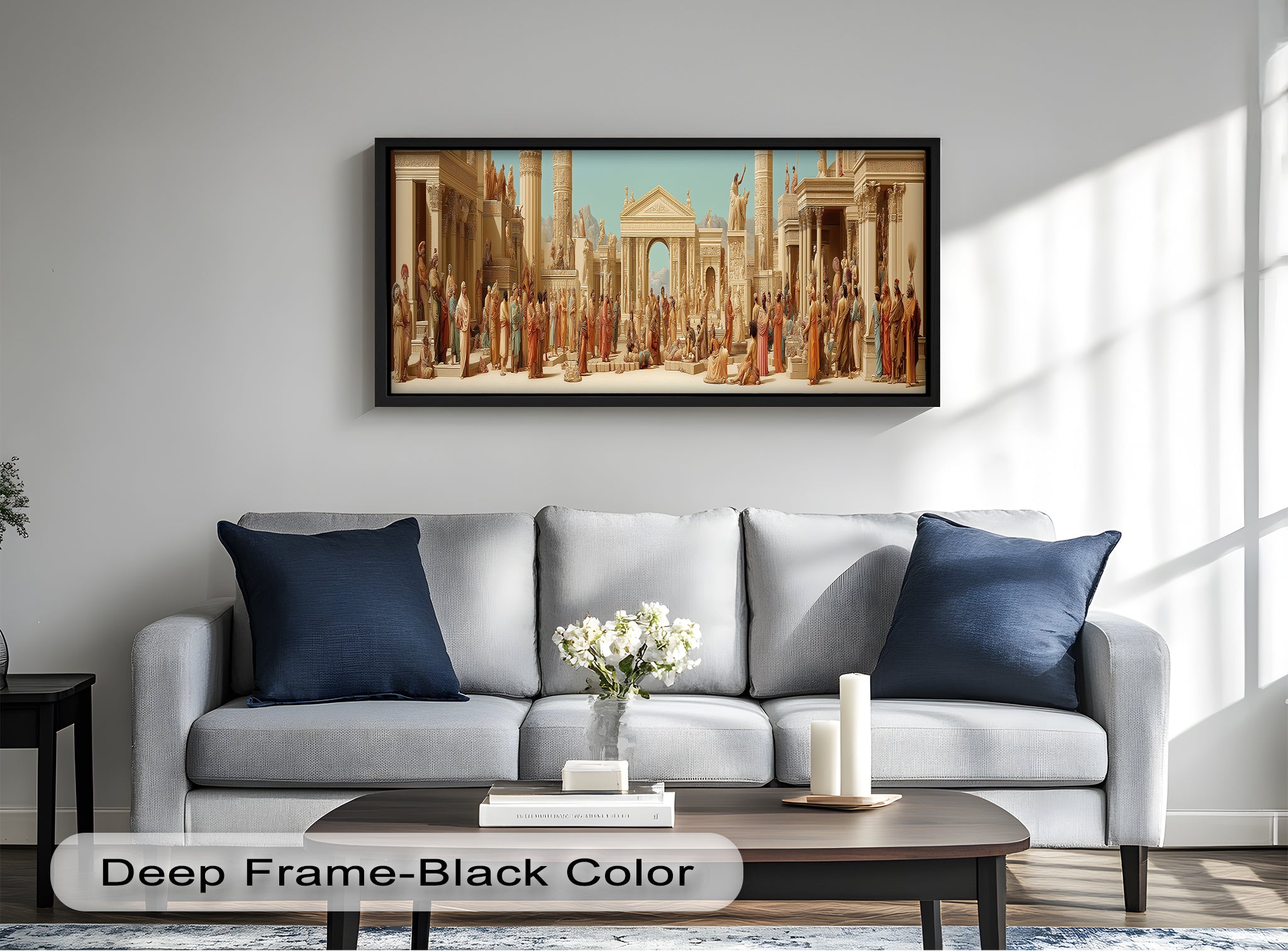 Ancient Agora Gathering - Roman Forum Oil Painting Wall Art | Historical Landscape Artwork | Perfect for Home Decor, Office & Gallery Display