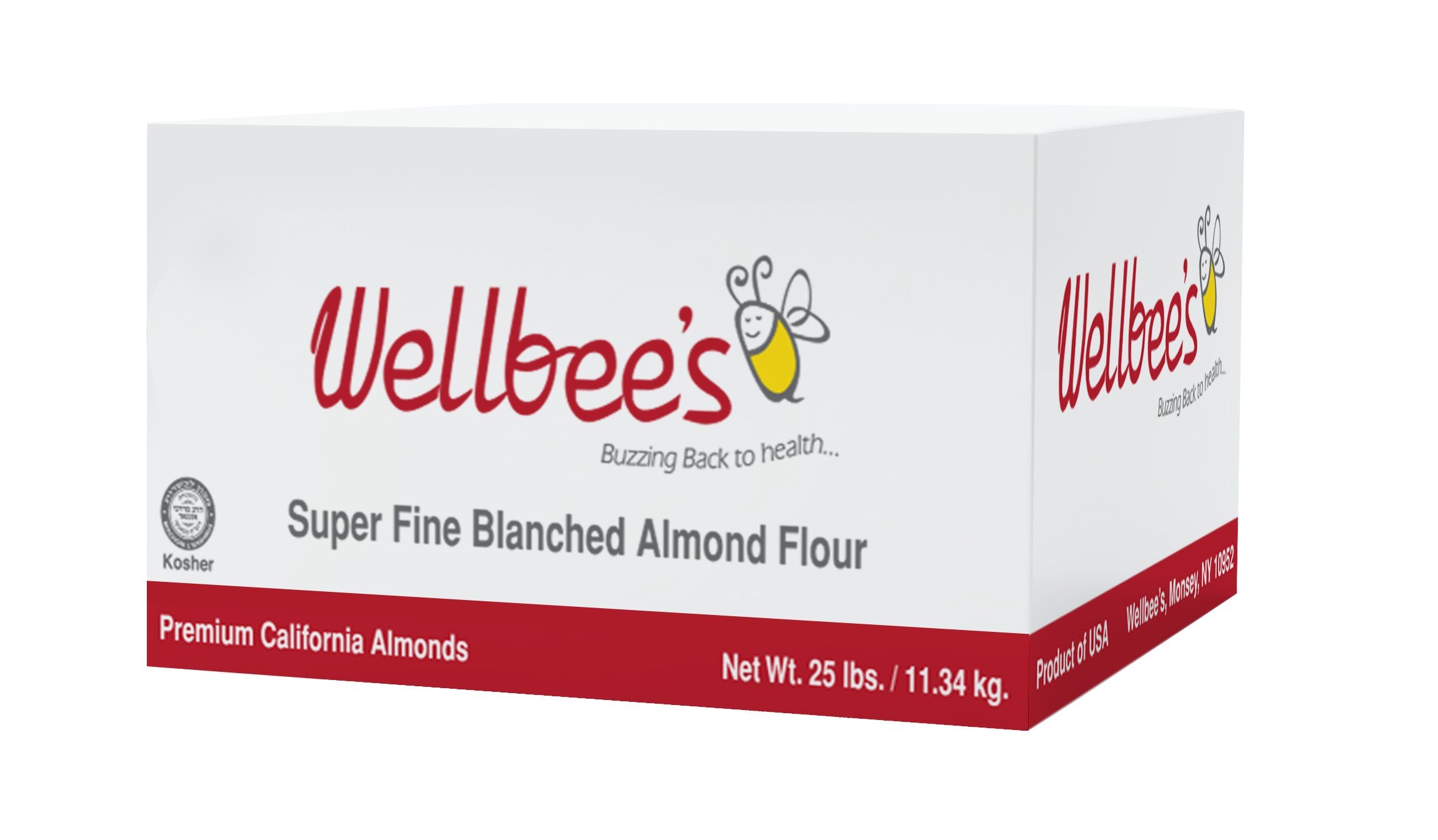 Wellbee's Super Fine Blanched Almond Flour 25 LB - Gluten Free, Keto Friendly Baking Ingredient for Cookies, Cakes & Breads