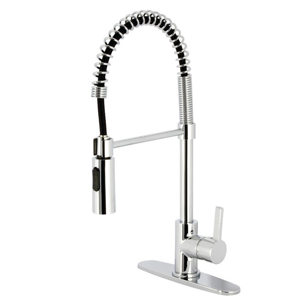 Gourmetier LS877CTLBBMB Single Handle Pre-Rinse Kitchen Faucet in Matte Black - High Arc Pull Down Sprayer for Modern & Commercial Kitchens, Restaurants & Food Prep Areas