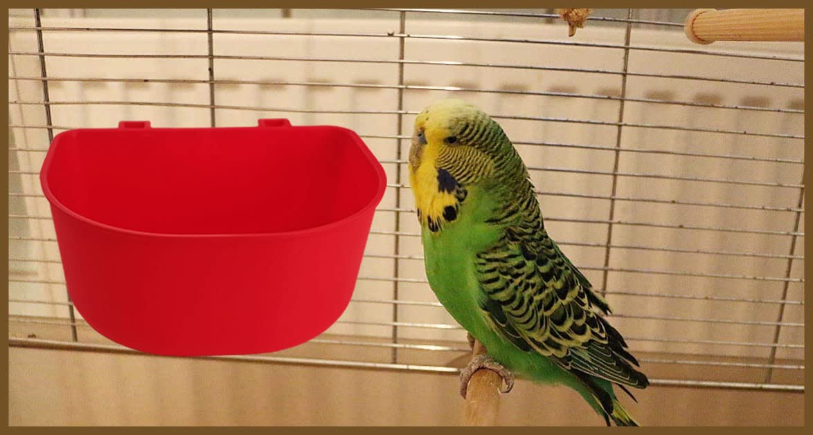 5 Pack Hanging Wire Cage Cups - 25oz Chicken Feeder & Water Bowl for Birds, Rabbits, Cats, Puppies - Durable Travel Carrier Food Dispenser, Treats Box & Seed Drinking Coop Cup - Perfect for Pet Cages, Bird Baths & Small Animal Care