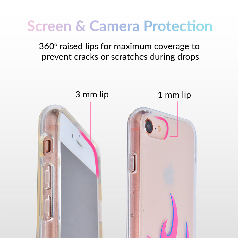 Flames Clear iPhone Case - Durable Protective Cover for iPhone 12/13/14/15 Pro Max - Slim Scratch-Resistant Shockproof Phone Case - Perfect for Daily Use, Travel & Outdoor Activities