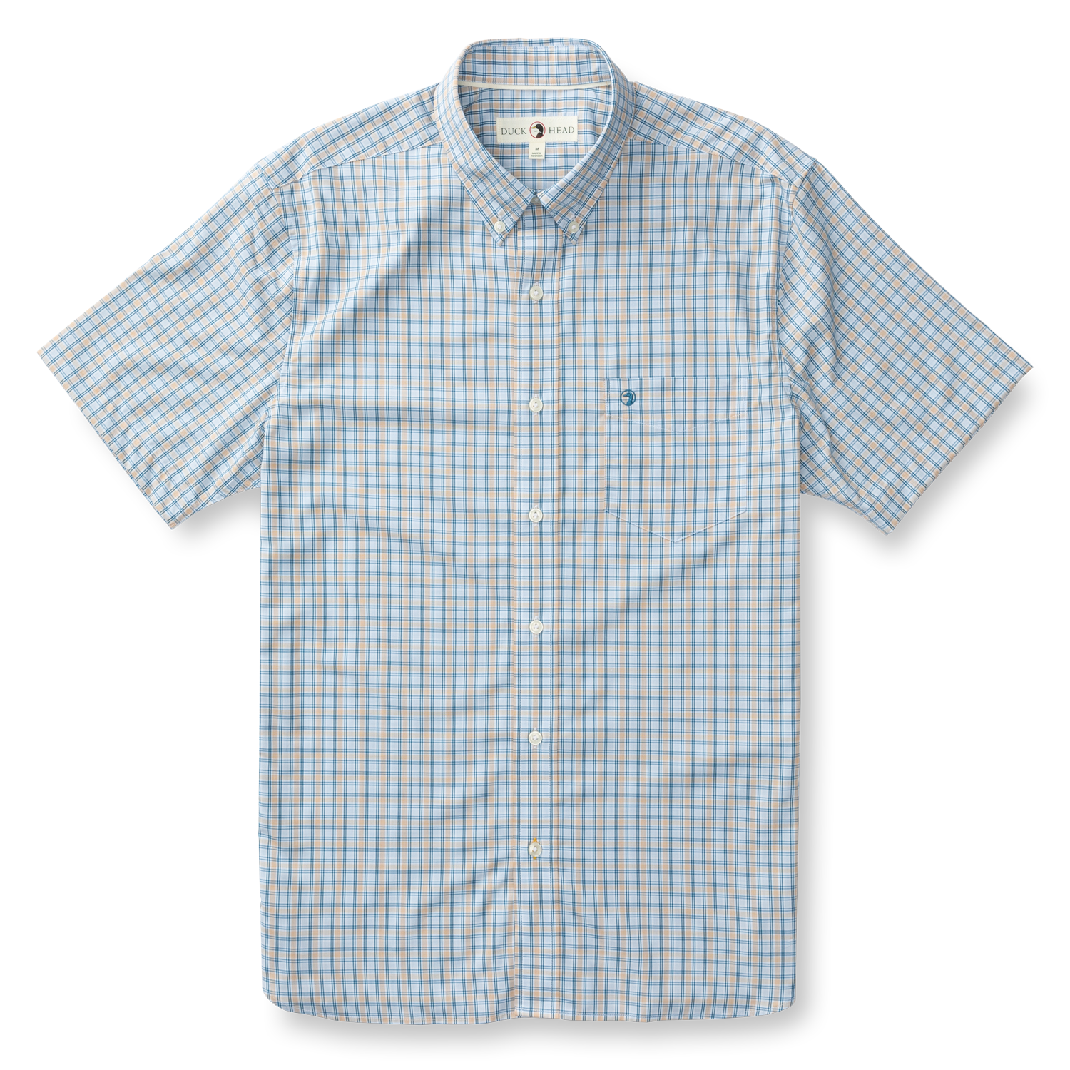 Performance Poplin Sport Shirt - Driggs Plaid - Breathable & Comfortable Men's Casual Button Down Shirt for Work, Golf & Outdoor Activities