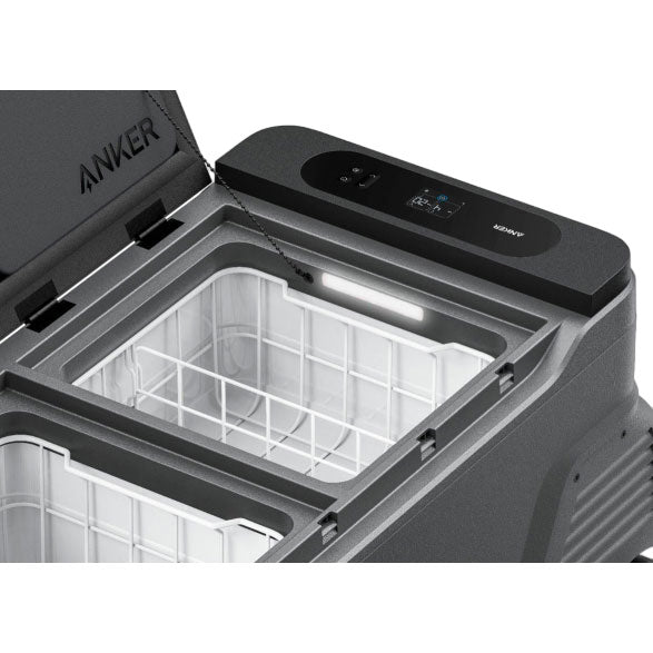 Anker EverFrost 50-Quart Dual Zone Portable Cooler - Electric Car Fridge for Camping, Road Trips & Outdoor Adventures - Keep Food & Drinks Cold Anywhere