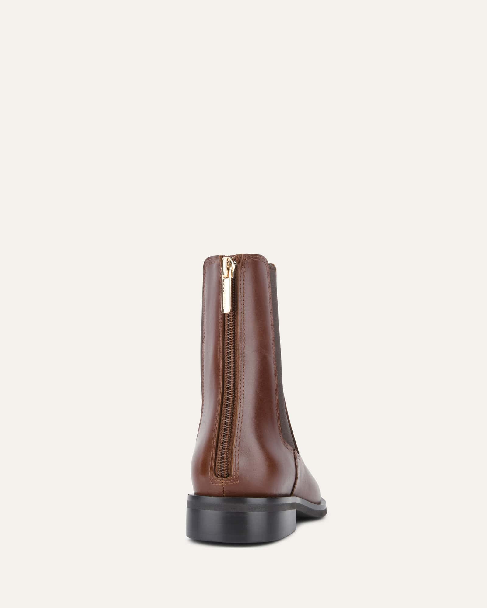 GABE Women's Flat Ankle Boots - Dark Chocolate Genuine Leather - Comfortable & Stylish for Fall, Winter & Casual Outfits