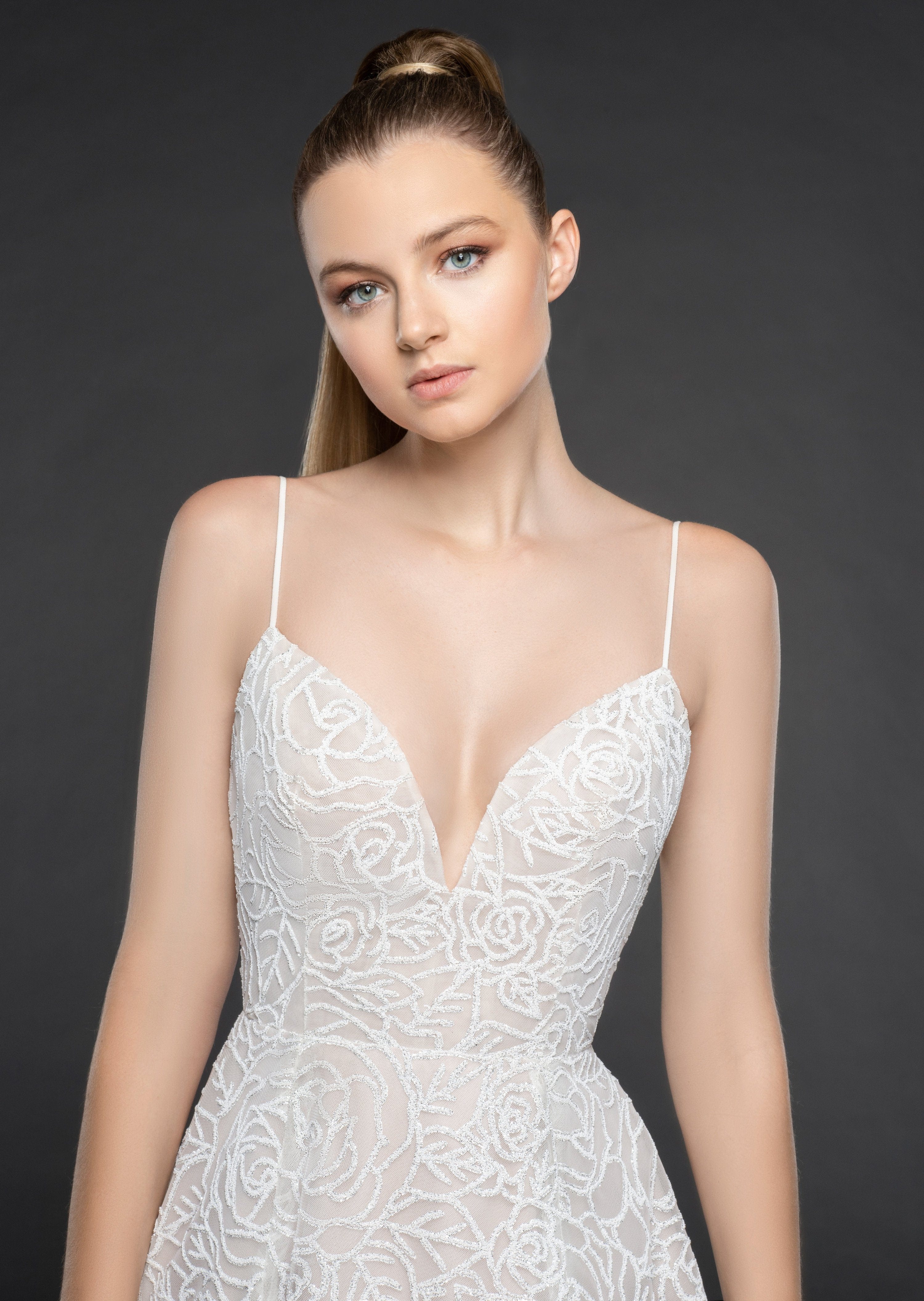 Hayley Paige Jardin Blush Wedding Dress - Size 10 | Elegant Bridal Gown for Church Ceremony & Outdoor Garden Weddings