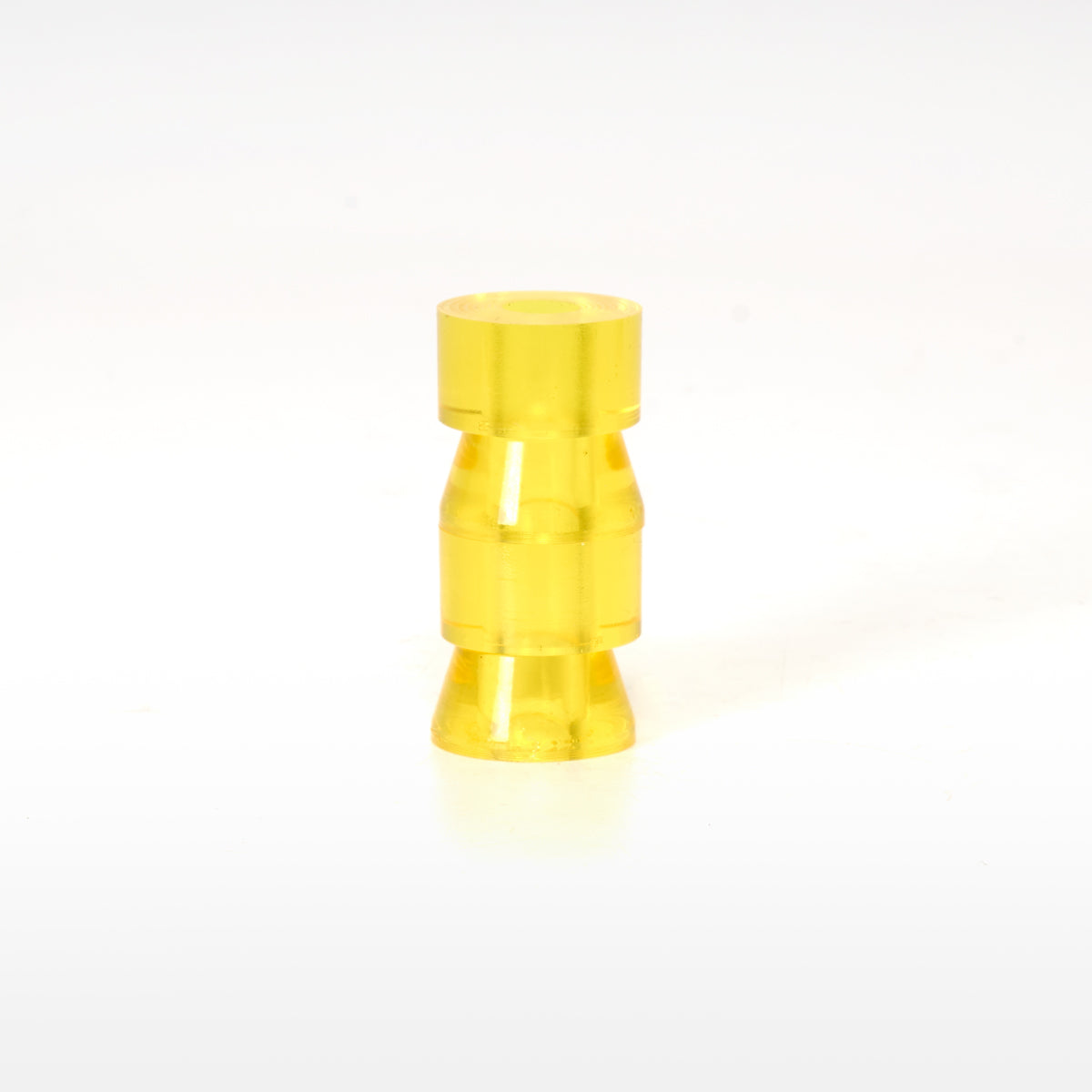 Rookie Conical & Barrel Bushings - 2 Pack Clear Yellow Skateboard Truck Bushings for Smooth Turns & Stability - Perfect for Skateboarding, Longboarding & Cruising